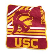 USC Trojans Stripes Raschel Throw